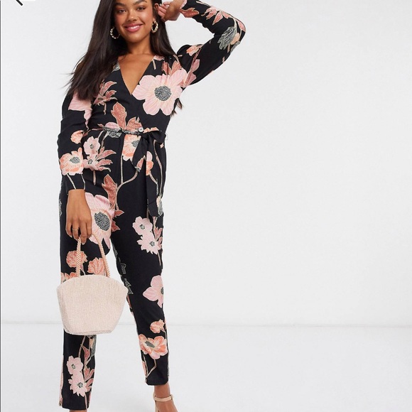 ASOS FLORAL🌸JUMPSUIT TAPERED LEG - Picture 4 of 8